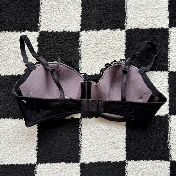 NWOT Adore Me Black Lace Bra 34DD - Picture 2 of 4